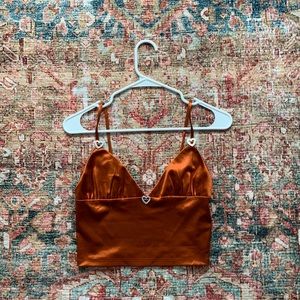 Forever 21 tank top with diamond heart embellishments